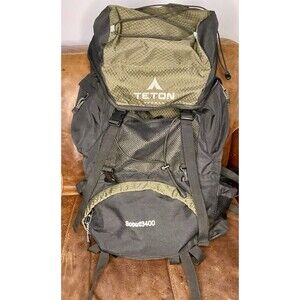 Teton Sports Scout 3400 Black Internal Frame Backpack Hiking Camping Tactical